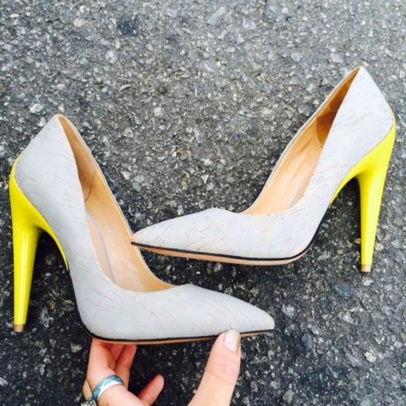 L.A.M.B. Shoes - L.A.M.B. Pumps Jocelyn Grey Cork Stiletto Heel